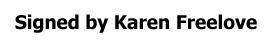 Karen Freelove Sig