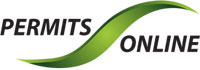 Graphics of the Permits Online Logo.