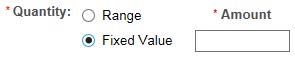 Quantity – Fixed Value