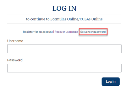 Select “Set a New Password.”