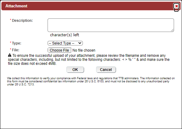 Browse and select your file; select “OK.”