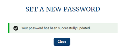 Set a New Password.