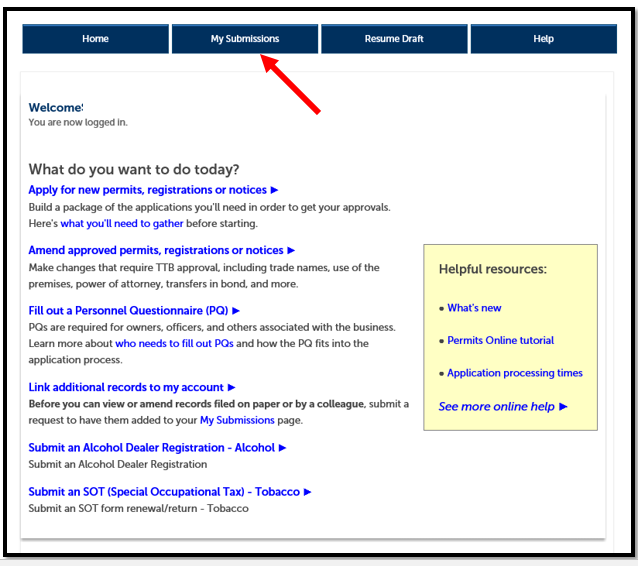 Log in using your user name and password