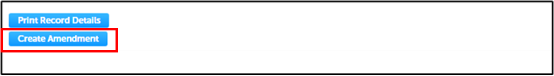 Permit Online Entity Record information. Focus on Signing Authorities and their key contact designation. Designation field, Email Address field and Type field highlighted as well as Create Amendment button.