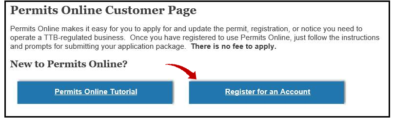 Register for an account