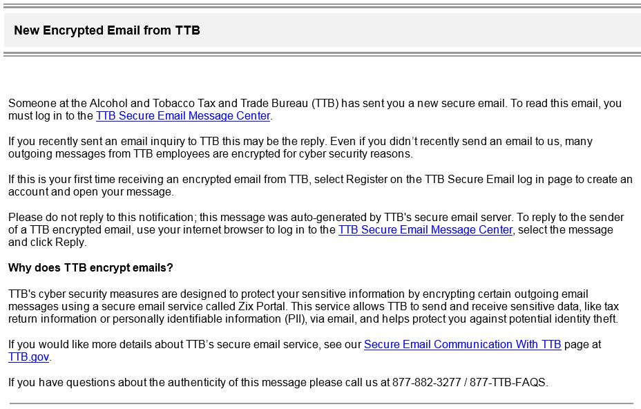 Secure Email Message